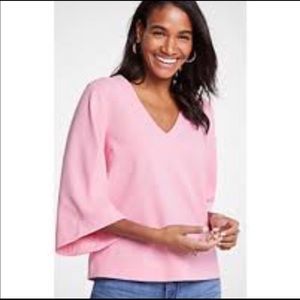 Ann Taylor Flare Sleeve Top